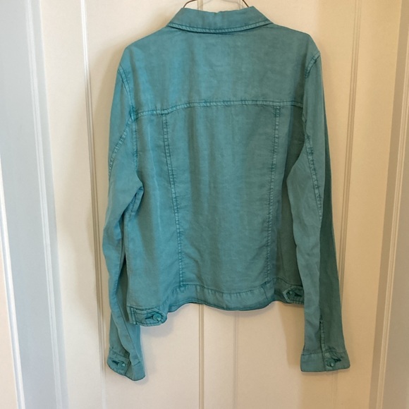 KUT from the Kloth Abigail Jacket Size Large Aqua - Picture 2 of 12